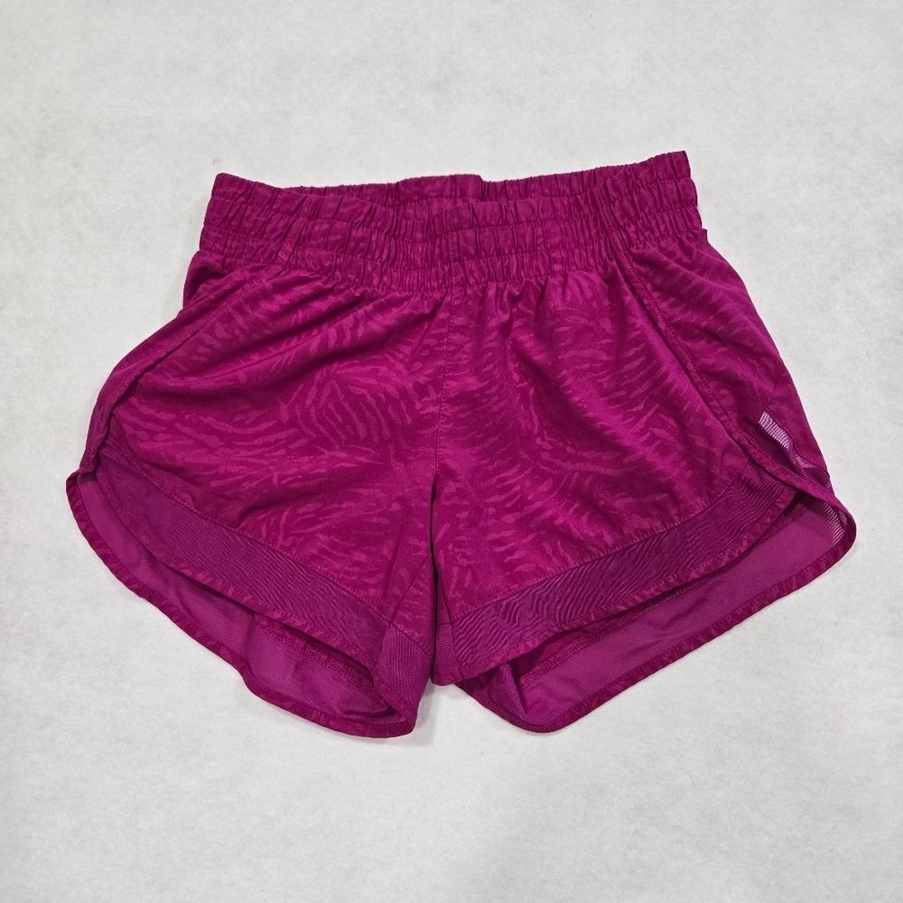 Athleta Printed Mesh Racer Run Shorts XXS
